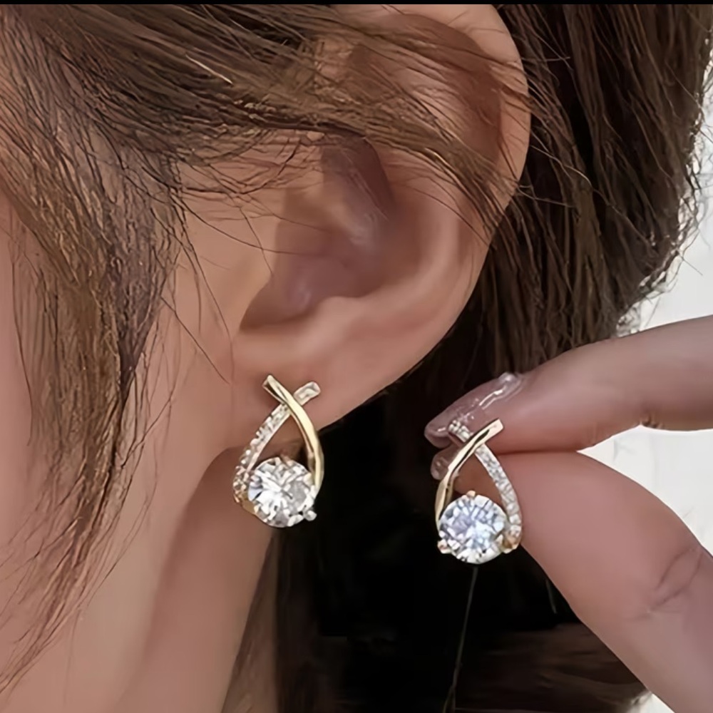 Elegant Gold and Silver Earrings
